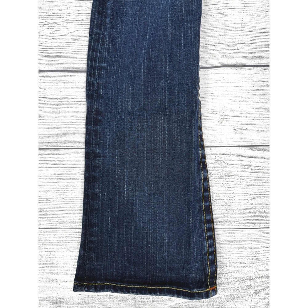 True Religion Womens Low Rise Bootcut Jeans Dark Wash Blue Size 29 Made in USA - Picture 2 of 11